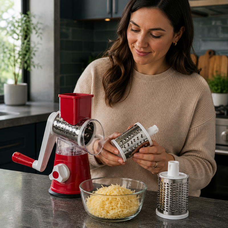 Gourmify™ TwistGrate Rotary Cheese Grater
