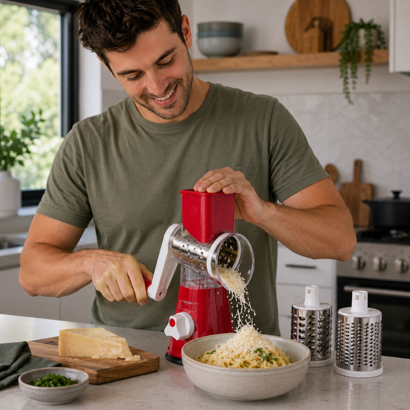 Gourmify™ TwistGrate Rotary Cheese Grater